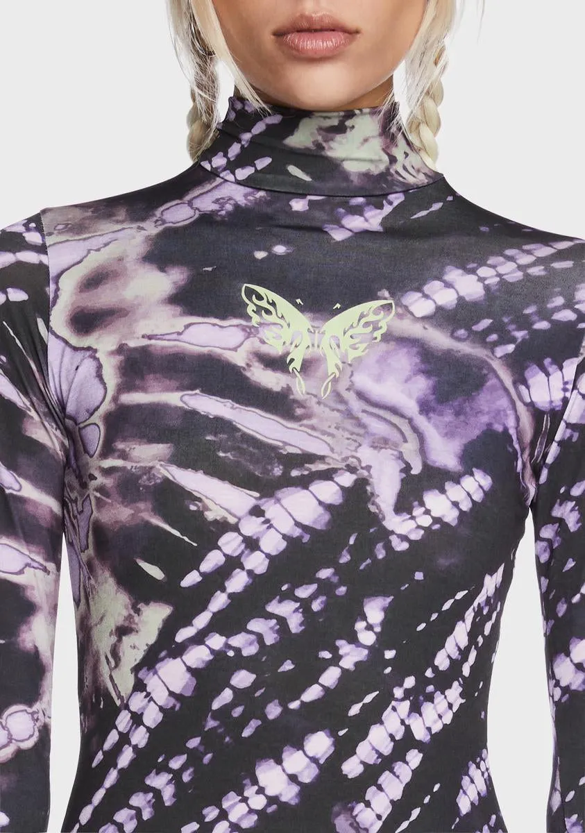 Tie Dye Butterfly Midi Dress sold by Dolls Kill product image thumbnail 2