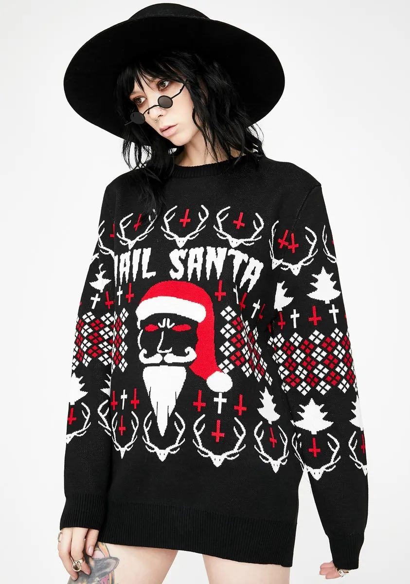 Hail Santa Jumper sold by Dolls Kill