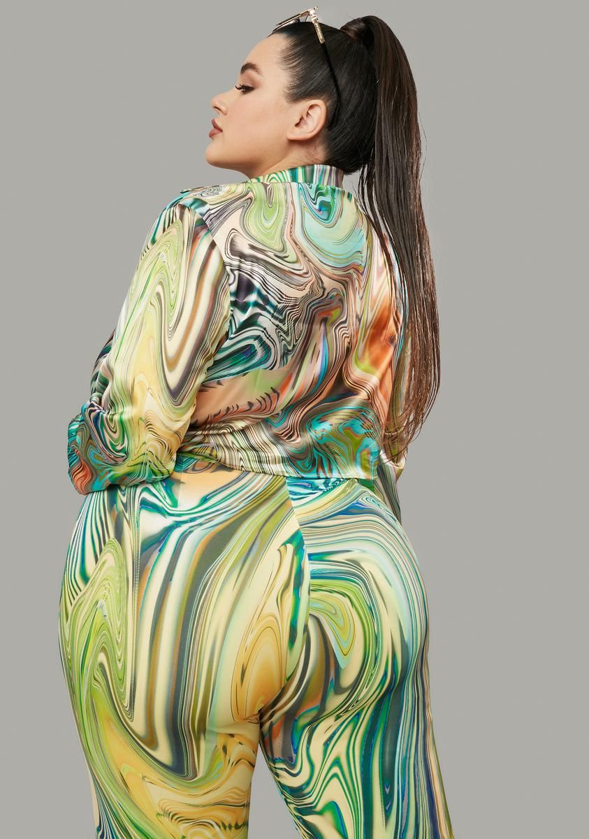 Plus Hypnotic Habits Long Sleeve Crop Shirt sold by Dolls Kill product image thumbnail 4