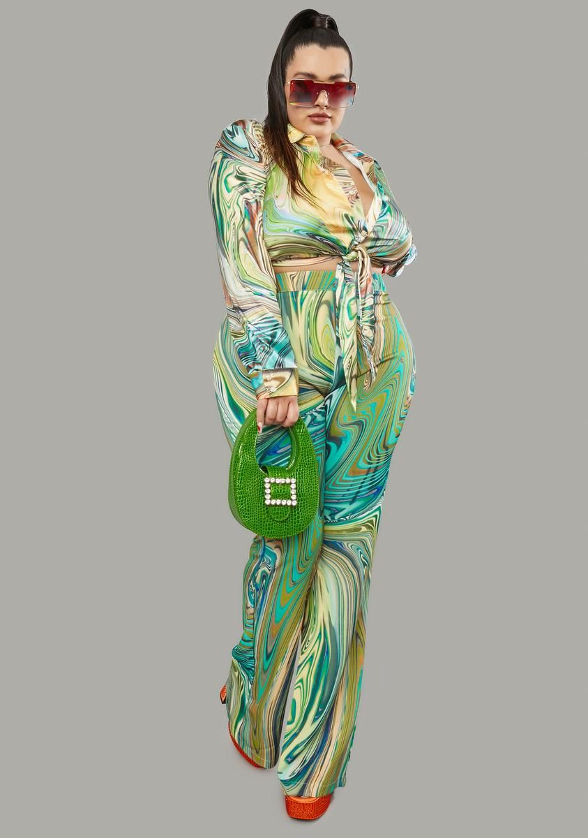 Plus Hypnotic Habits Long Sleeve Crop Shirt sold by Dolls Kill product image thumbnail 3