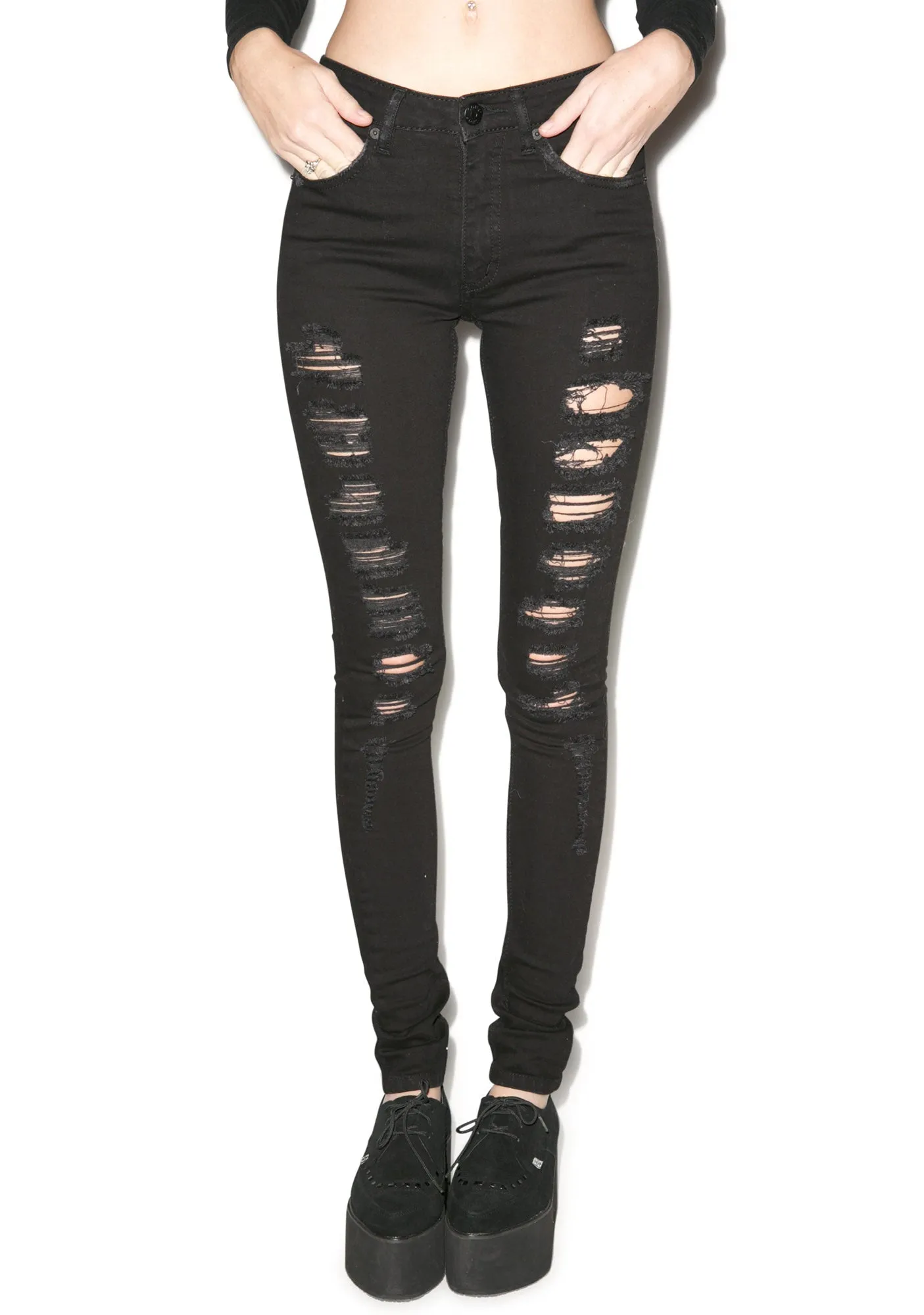 Sybil Denim Jeans sold by Dolls Kill product image thumbnail 4