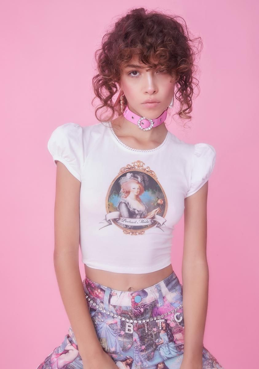 Mirror Mirror Baby Tee sold by Dolls Kill