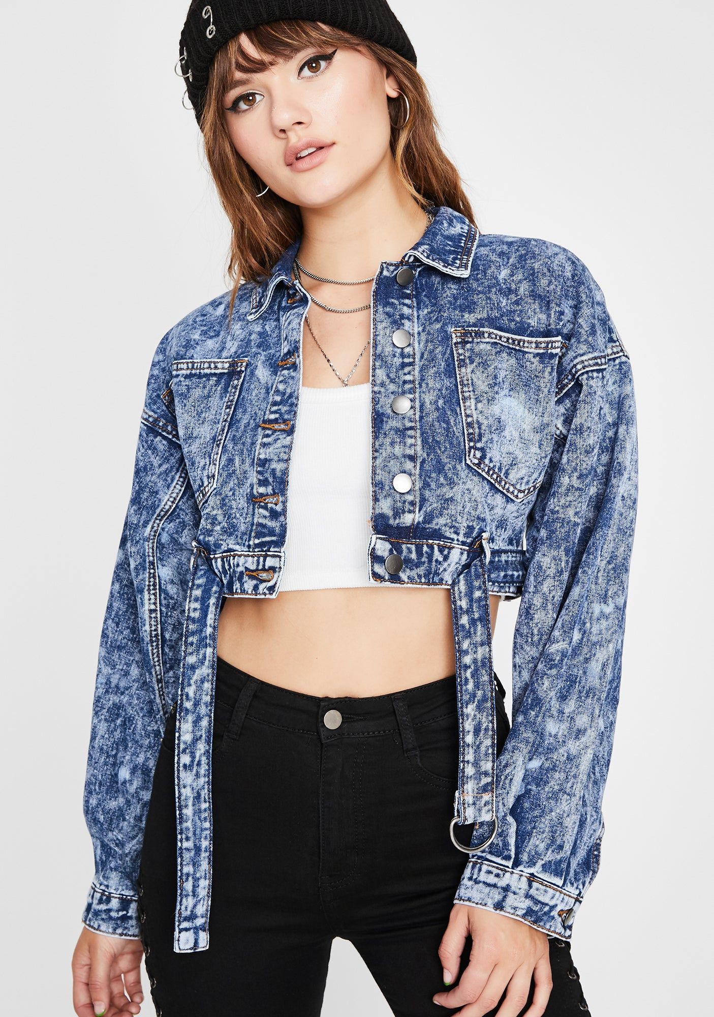 Atomic Kewl Klub Denim Jacket sold by Dolls Kill
