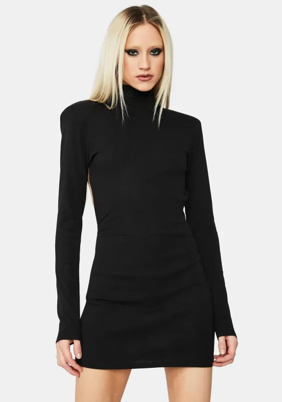 Sneaky One Open Back Bodycon Mini Dress sold by Dolls Kill