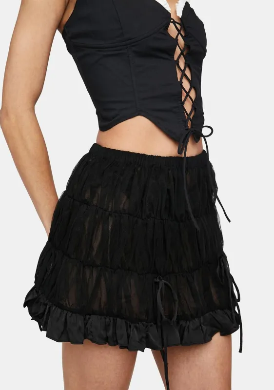 Dotty Ruffle Skirt sold by Dolls Kill