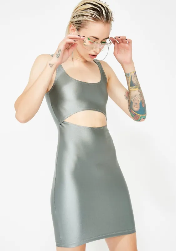 Chrome Steal Yo Man Bodycon Dress sold by Dolls Kill