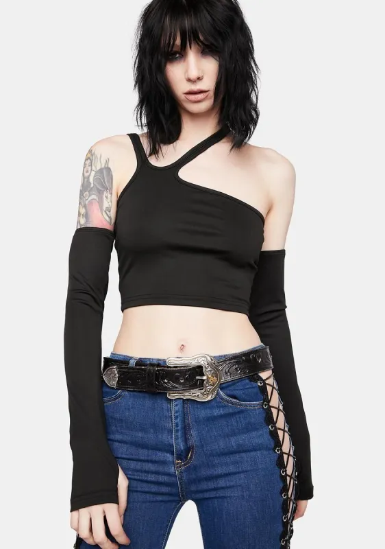 Rock N Roll Wifey Crop Top sold by Dolls Kill
