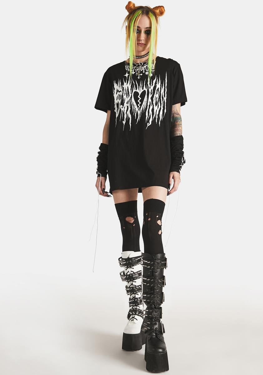 Broken Heartz Graphic Tee sold by Dolls Kill product image thumbnail 3