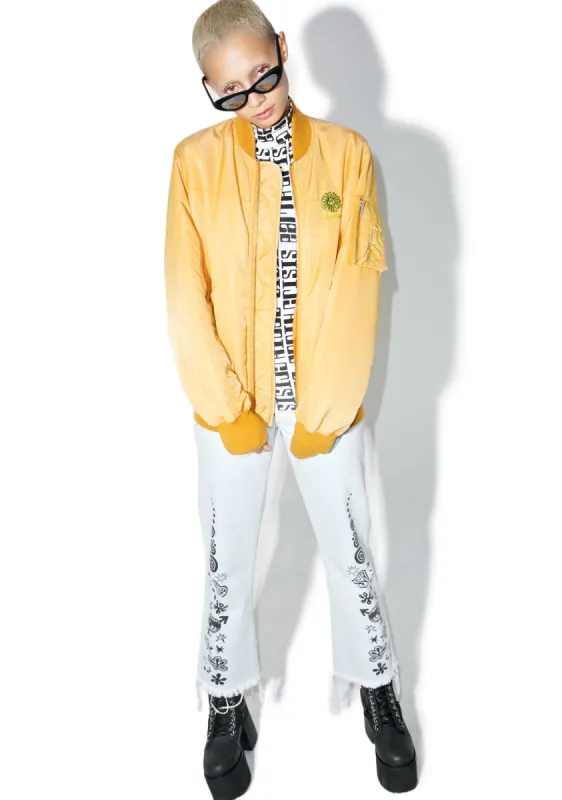 Reversible Acid Wash Bomber Jacket sold by Dolls Kill