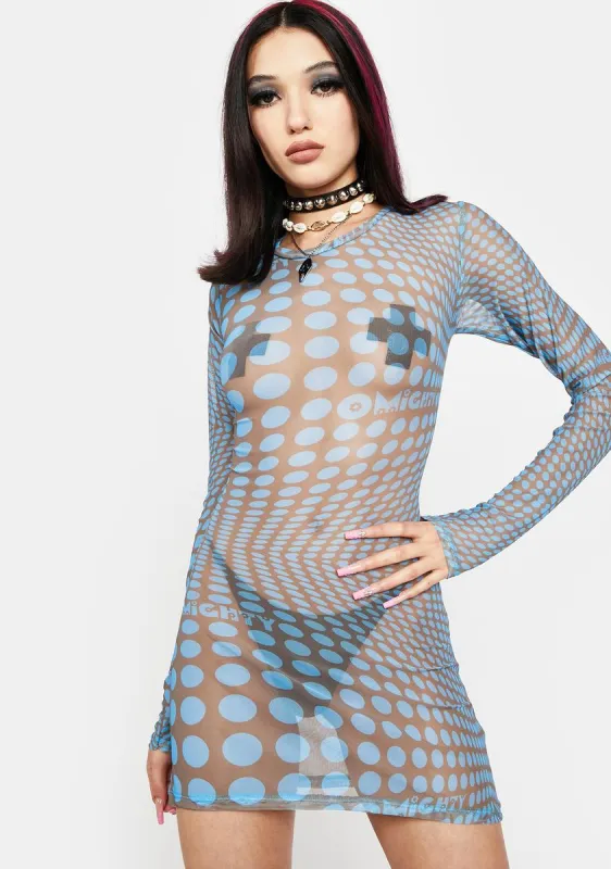 Illusion Mesh Mini Dress sold by Dolls Kill