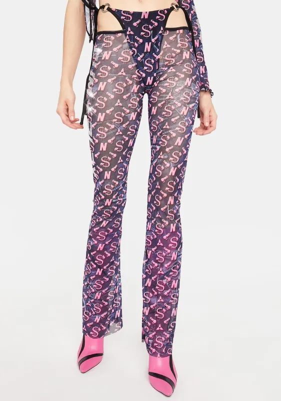 Cum & Play Flare Thong Pants sold by Dolls Kill