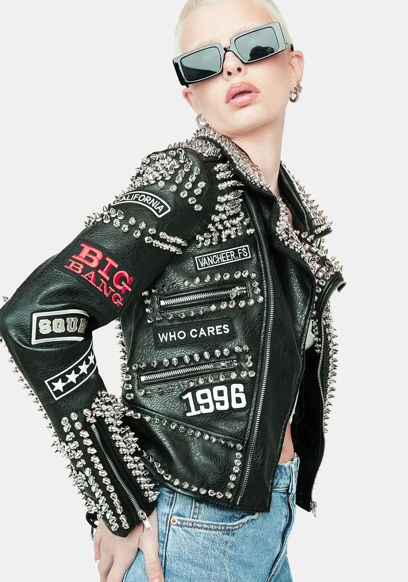 ACDC Studded Moto Jacket sold by Dolls Kill product image thumbnail 2