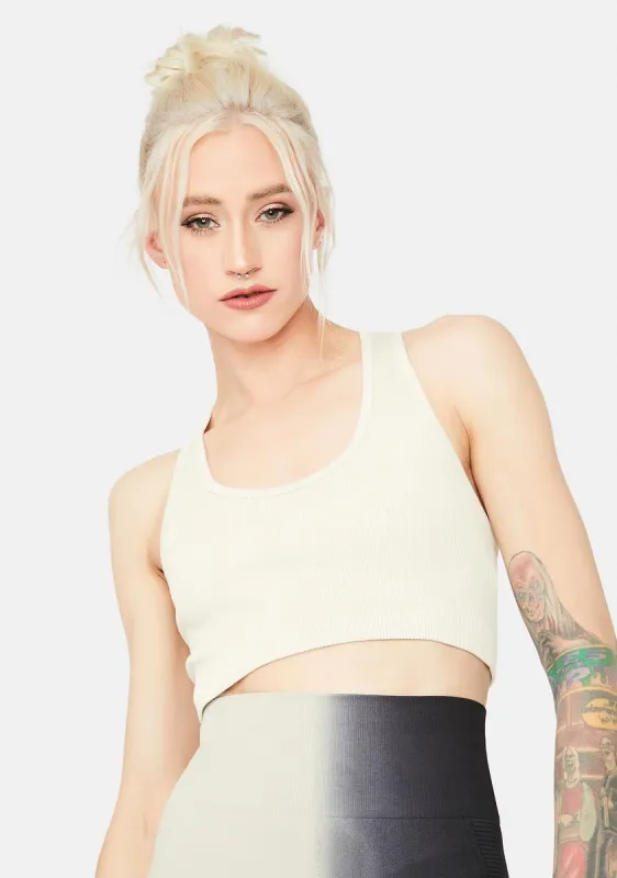 Nude No Rest Days Ribbed Sports Bra sold by Dolls Kill