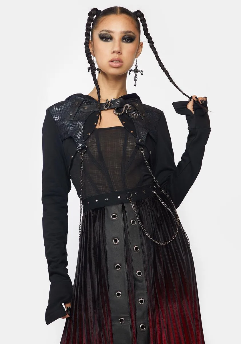 Woven Short Coat sold by Dolls Kill