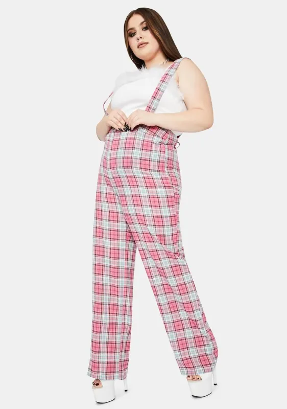 Always Take My Lead Suspender Plaid Pants sold by Dolls Kill