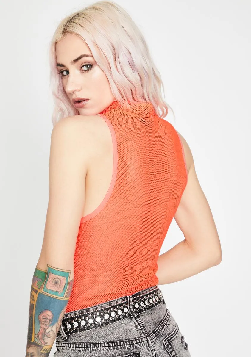 Tangy Party Like A Rockstar Sheer Bodysuit sold by Dolls Kill product image thumbnail 4