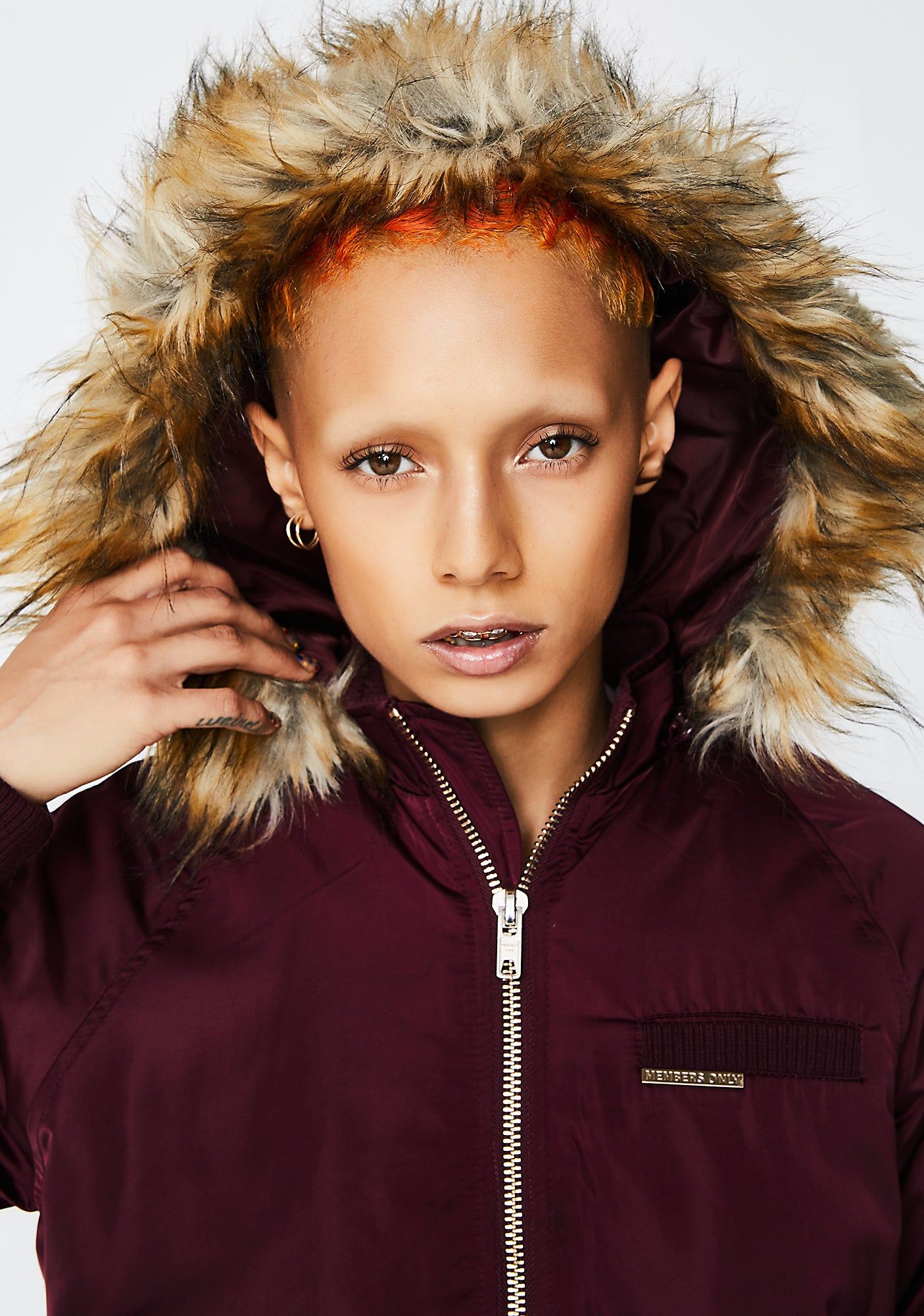 Burgundy Elongated Bomber sold by Dolls Kill product image thumbnail 3