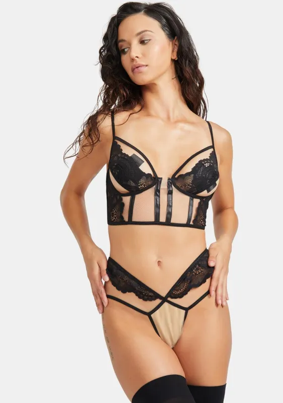 Lost In Lust Lace Lingerie Set sold by Dolls Kill