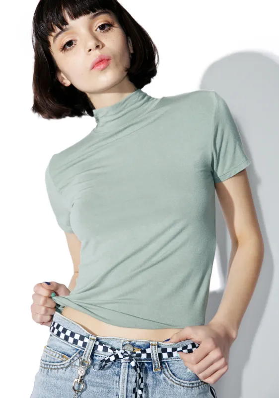Front Street Mock Neck Top sold by Dolls Kill