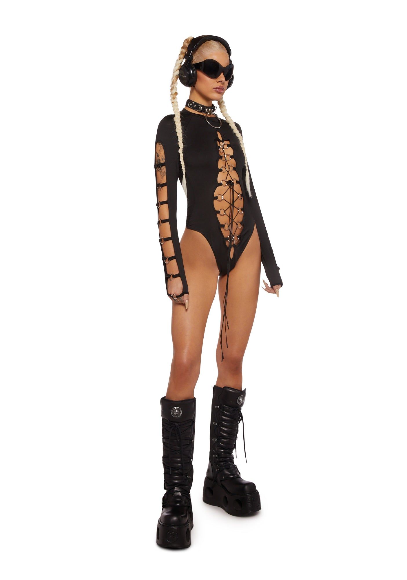 Lace Up Bodysuit sold by Dolls Kill product image thumbnail 2