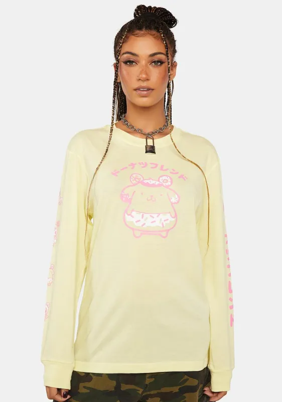 PomPomPurin Donuts Friend Long Sleeve Tee sold by Dolls Kill