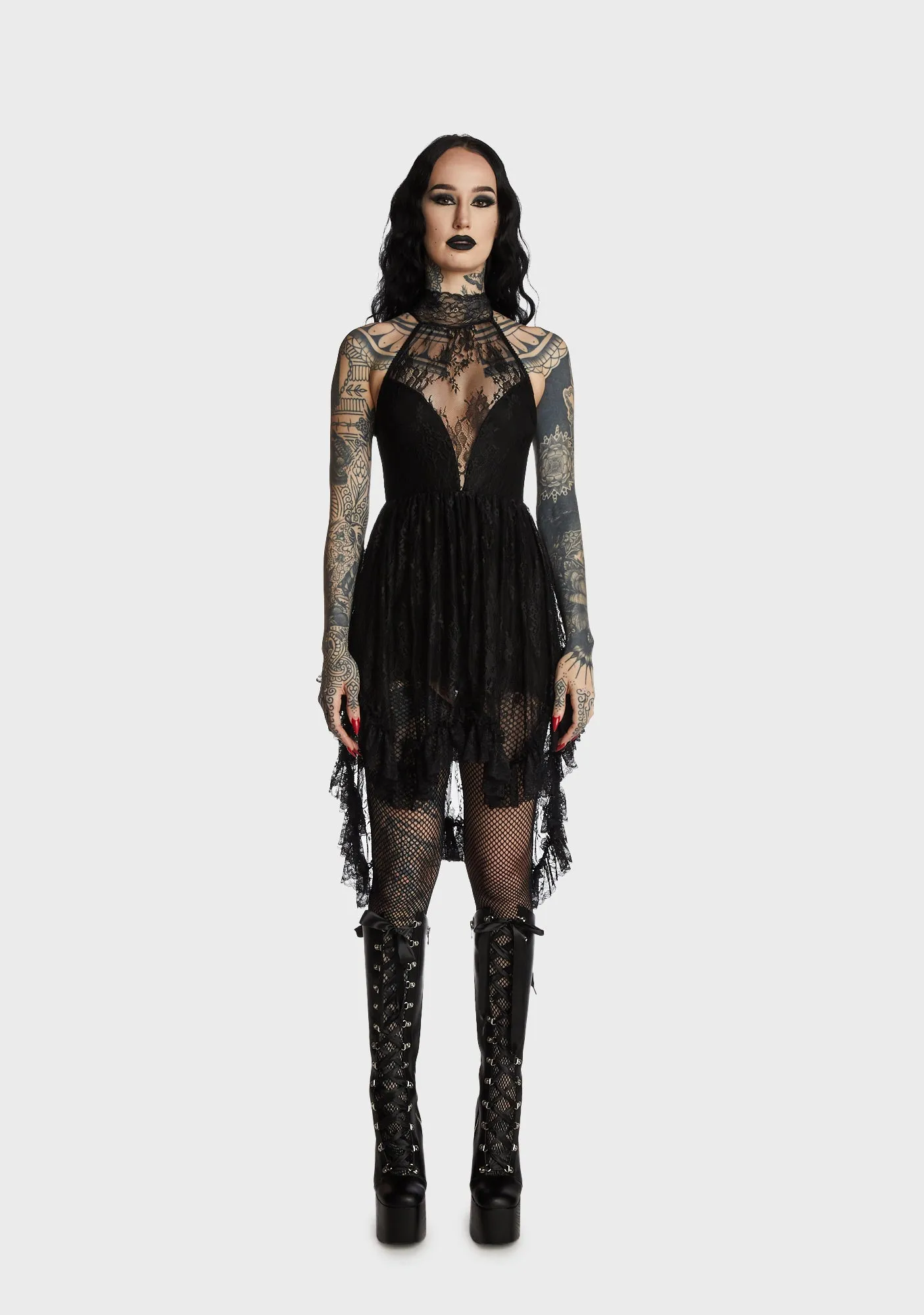 Moon Dance High-Low Dress sold by Dolls Kill