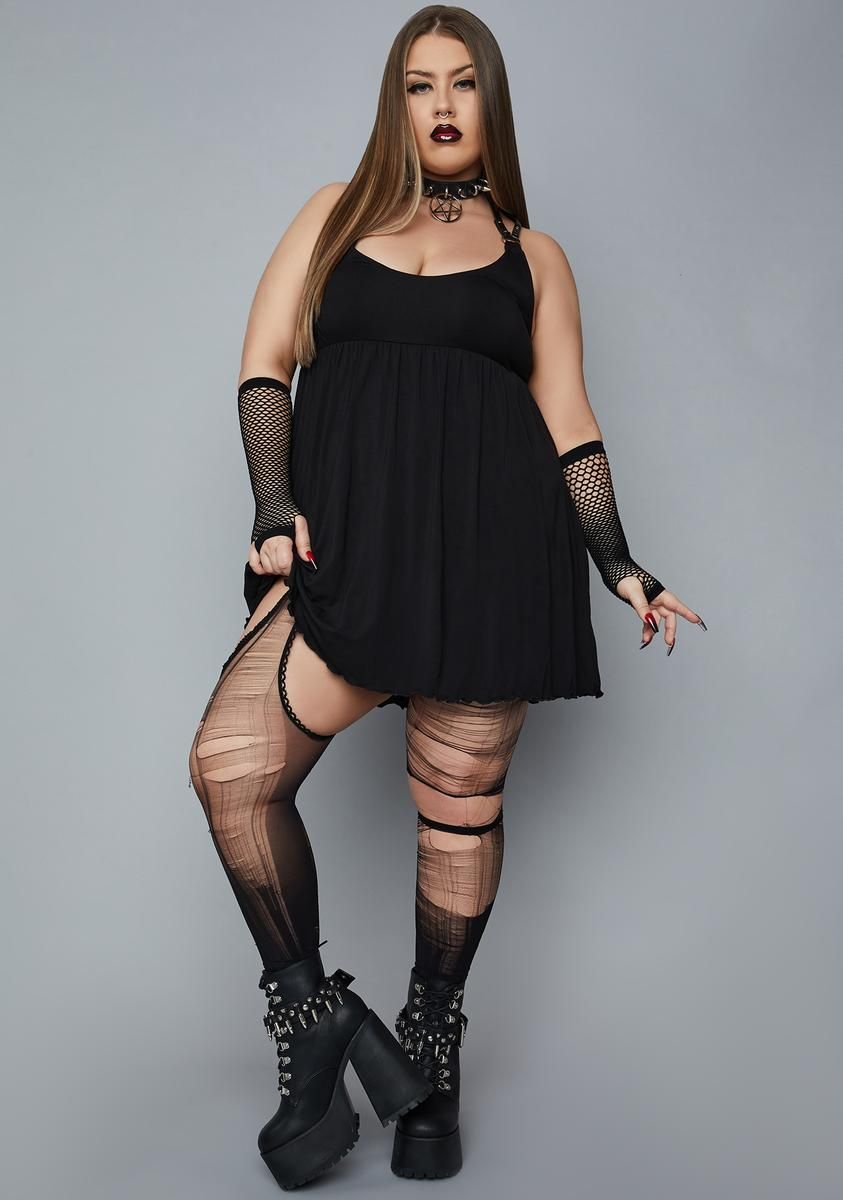 Plus Maiden Of Chaos Mini Dress sold by Dolls Kill product image thumbnail 3