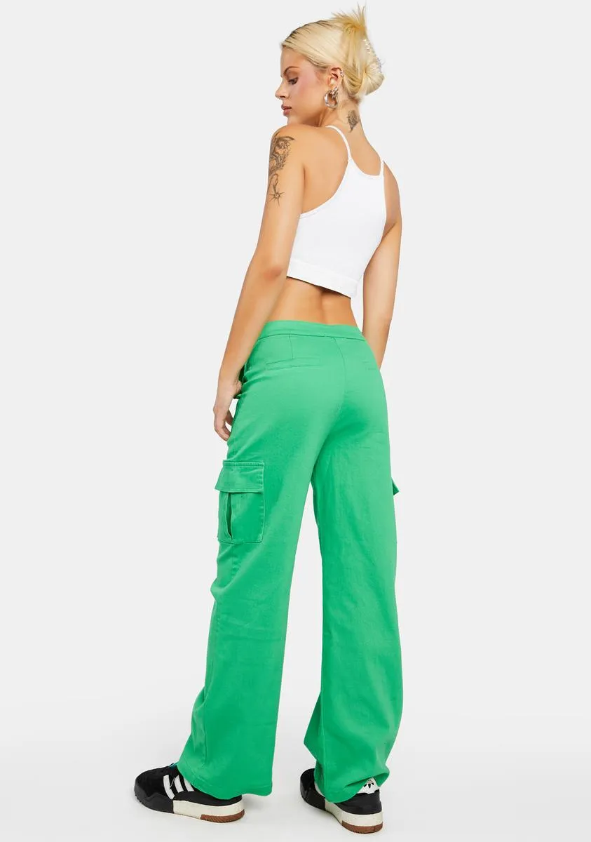 Green O-Ring Cut Out Cargo Pants sold by Dolls Kill product image thumbnail 4