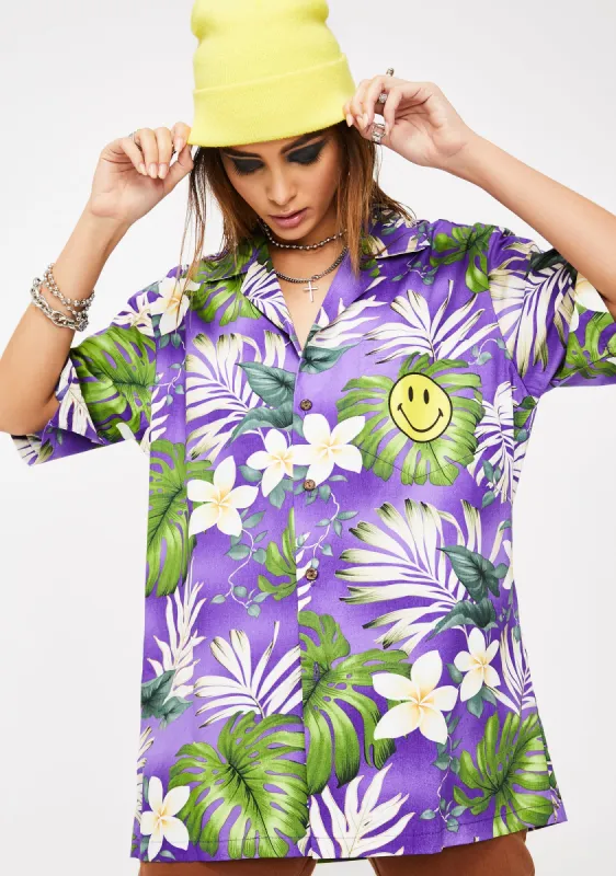 Smiley Hawaiian Shirt sold by Dolls Kill