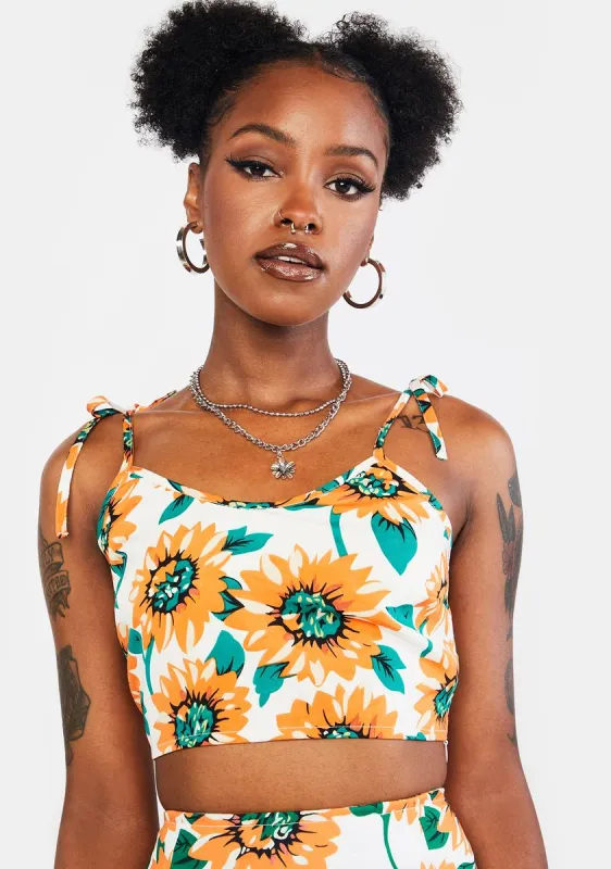 Sunflower Tie Crop Top sold by Dolls Kill