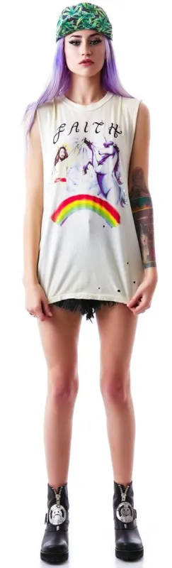 Faith Sleeveless Tee sold by Dolls Kill
