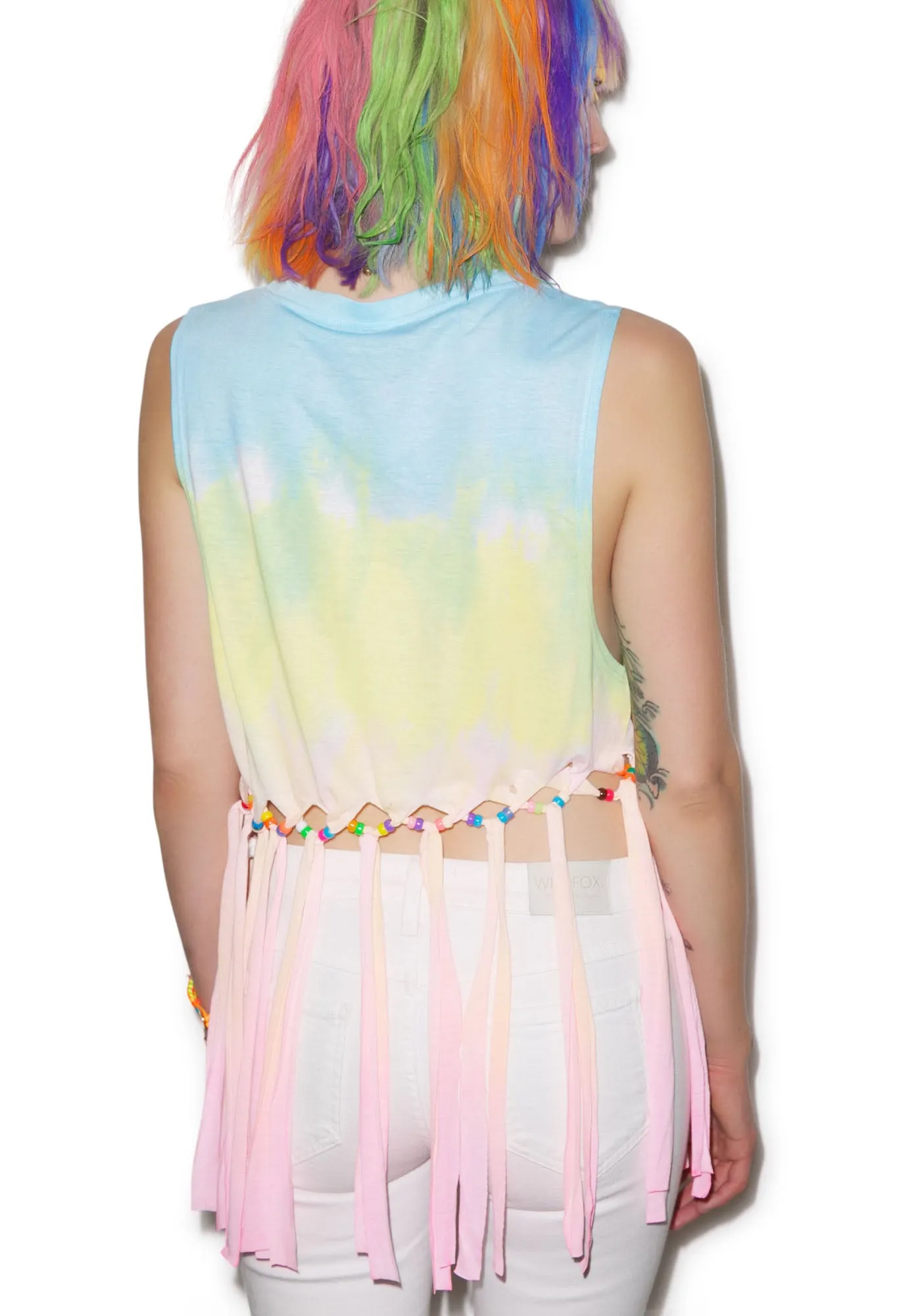 In Pizza We Trust Fringe Tank sold by Dolls Kill product image thumbnail 4