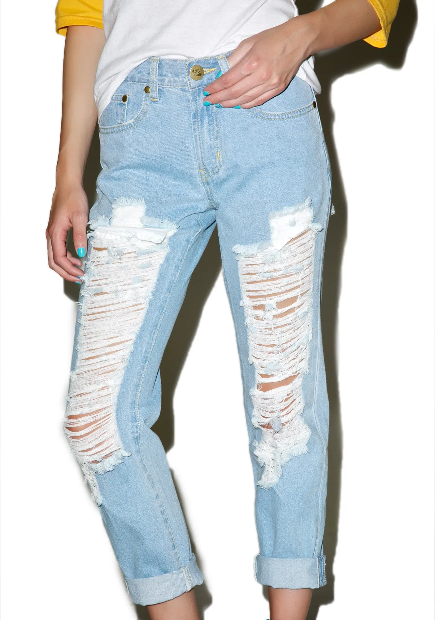 Classic Charley Destroyed Boyfriend Jeans sold by Dolls Kill product image thumbnail 5