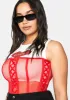 Plus Love Think Of Me Sheer Corset Top sold by Dolls Kill