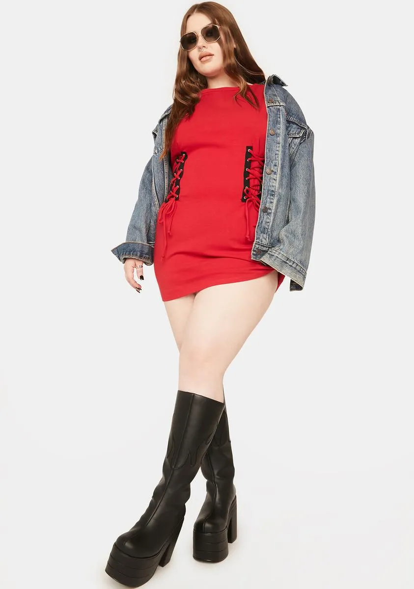 Plus As Lovers Go Shirt Dress sold by Dolls Kill product image thumbnail 3