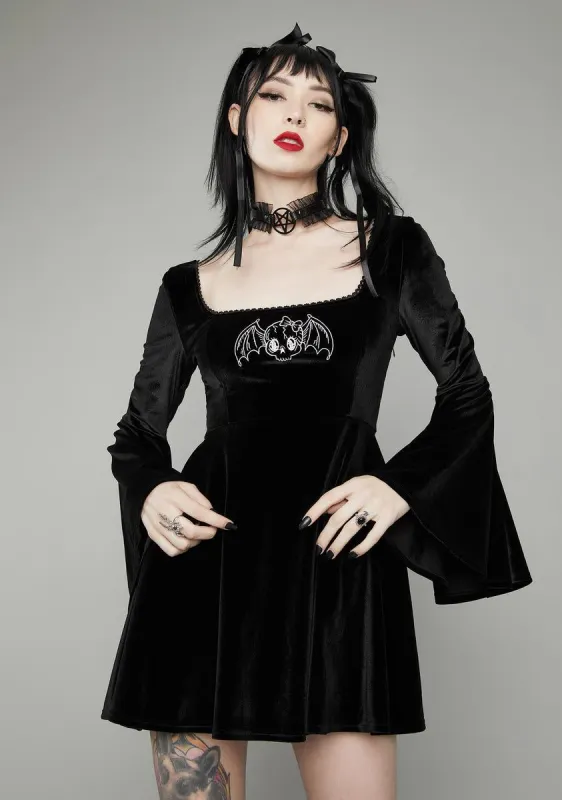 Burial Ground Velvet Mini Dress sold by Dolls Kill