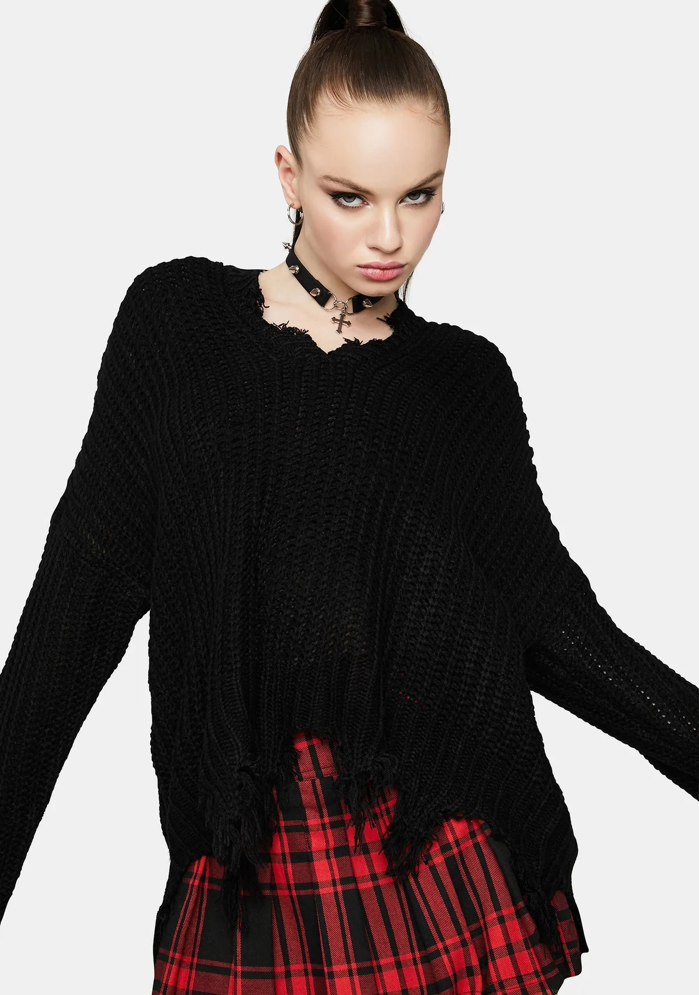 Wicked Never Expected Pullover Sweater sold by Dolls Kill