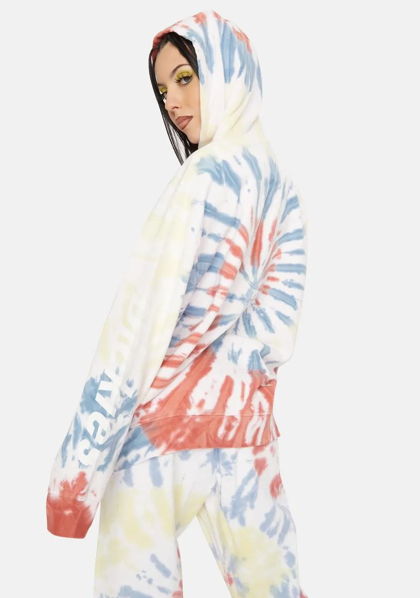 Apricot Swirl Tie Dye Sweatshirt sold by Dolls Kill product image thumbnail 4