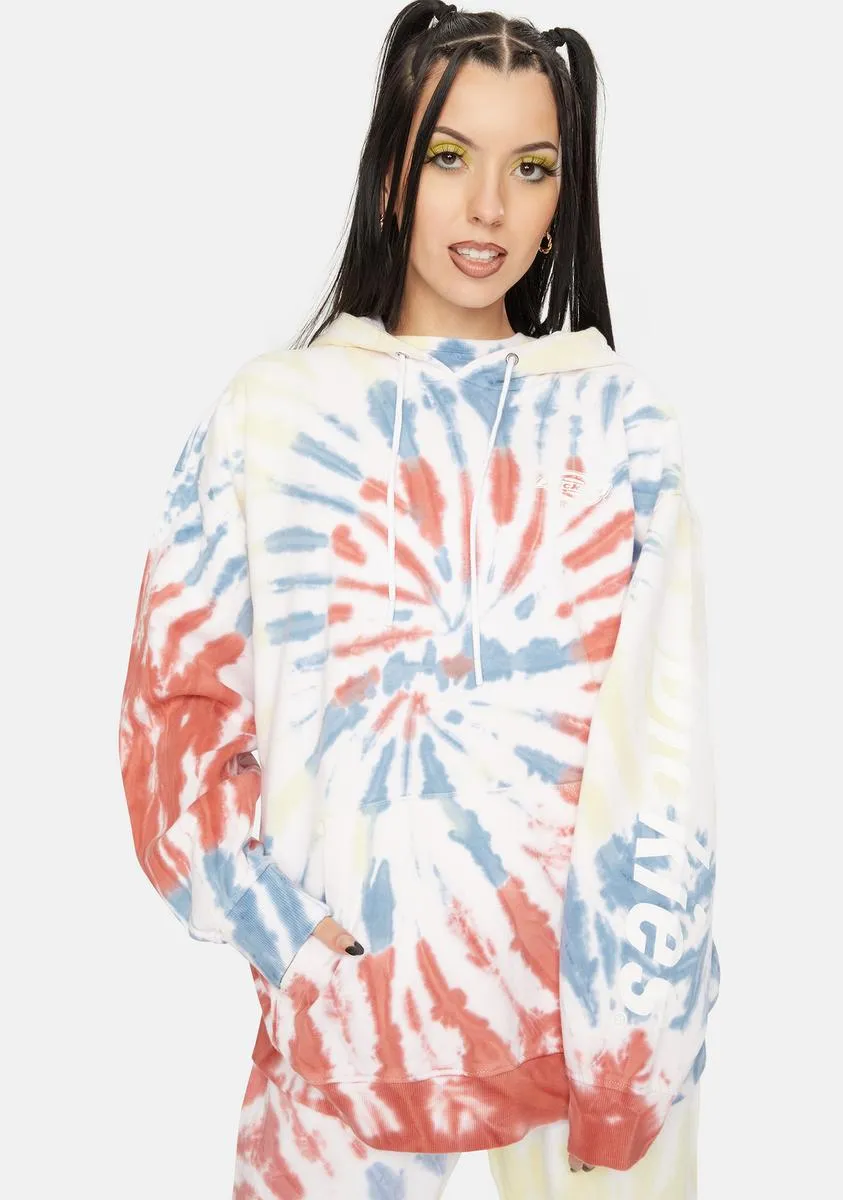 Apricot Swirl Tie Dye Sweatshirt sold by Dolls Kill