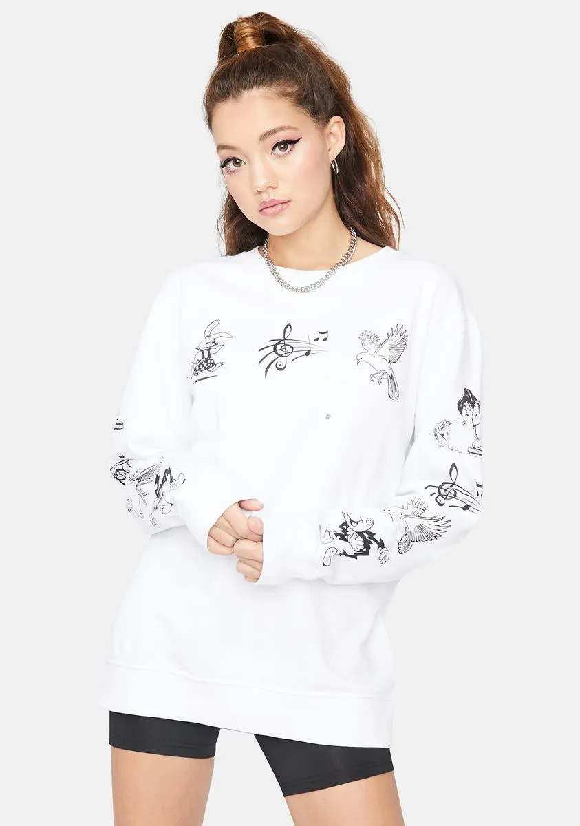 Classic Cartoon Crewneck Sweatshirt sold by Dolls Kill