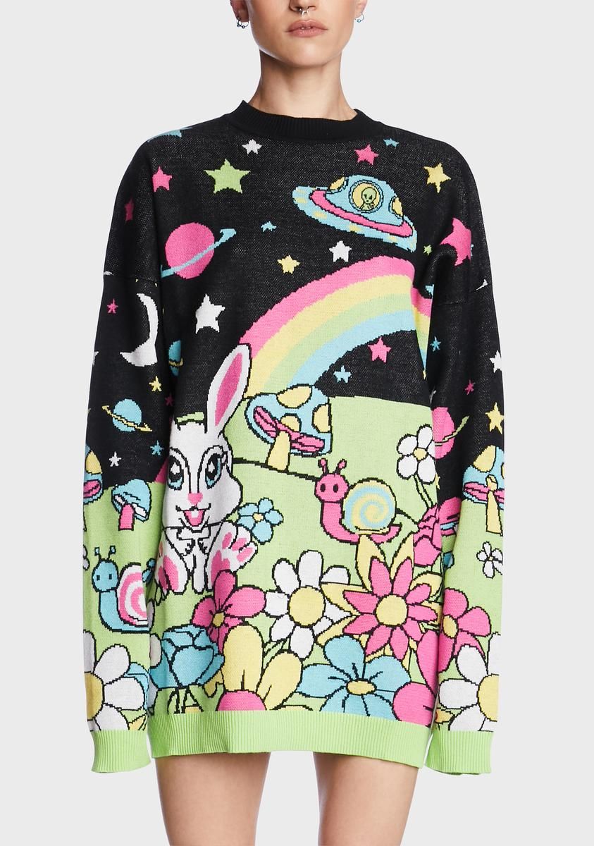 Happy Planet Intarsia Sweater sold by Dolls Kill product image thumbnail 3