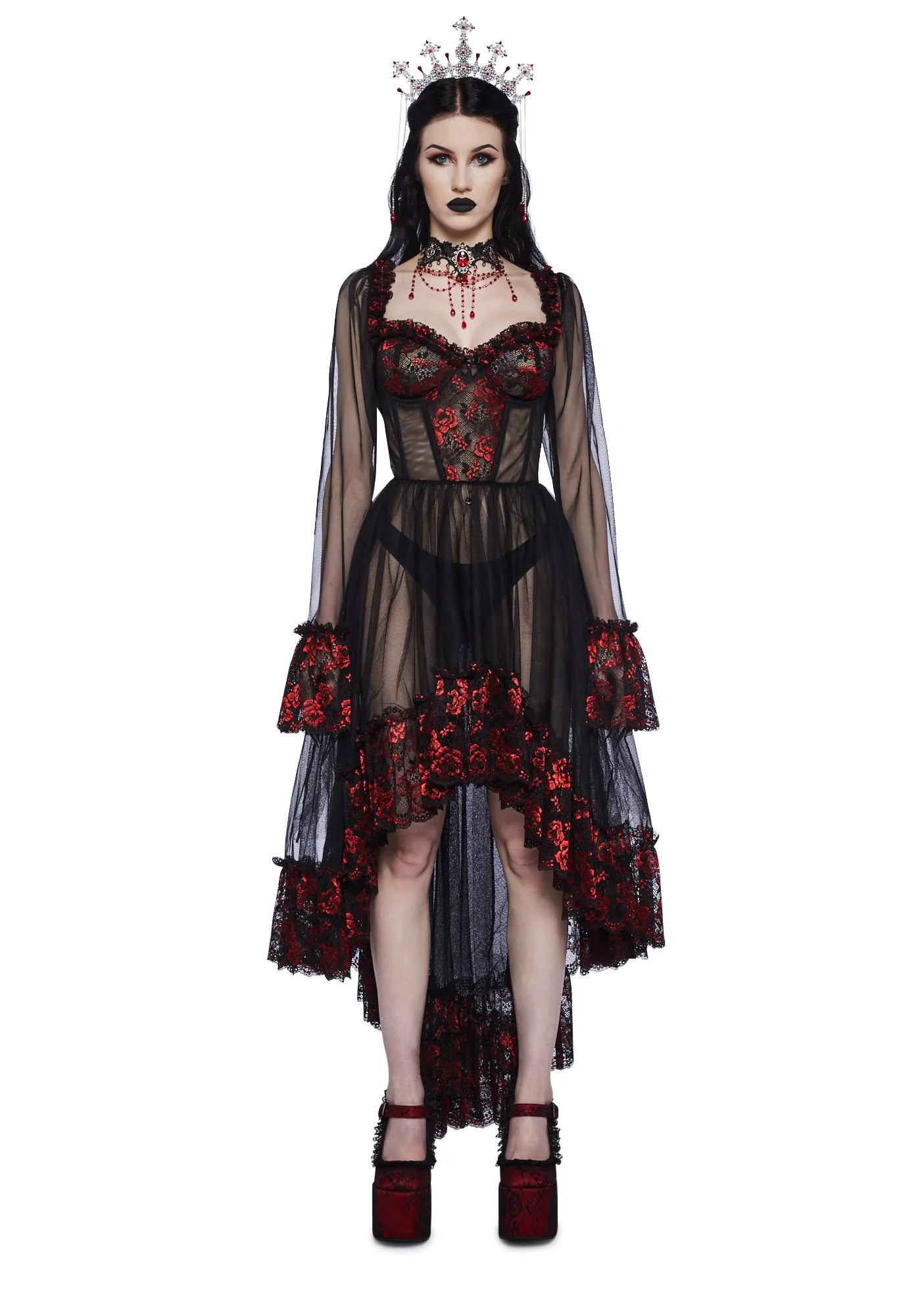 Dance With Death High-Low Dress sold by Dolls Kill