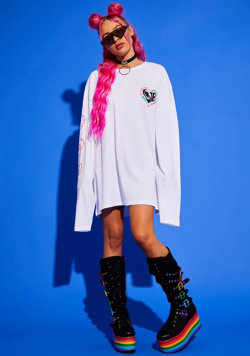 Love Is Love Heart Graphic Tee sold by Dolls Kill product image thumbnail 3