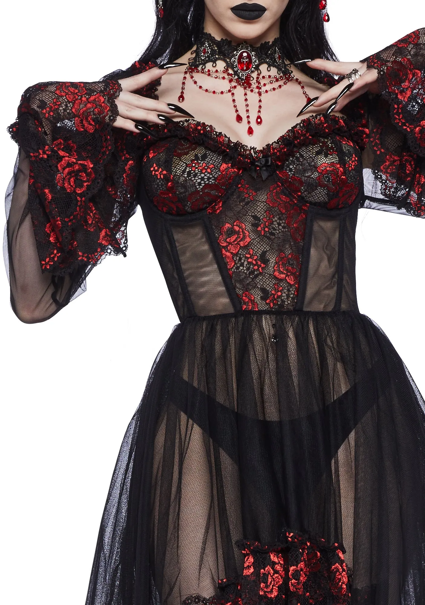 Dance With Death High-Low Dress sold by Dolls Kill product image thumbnail 2