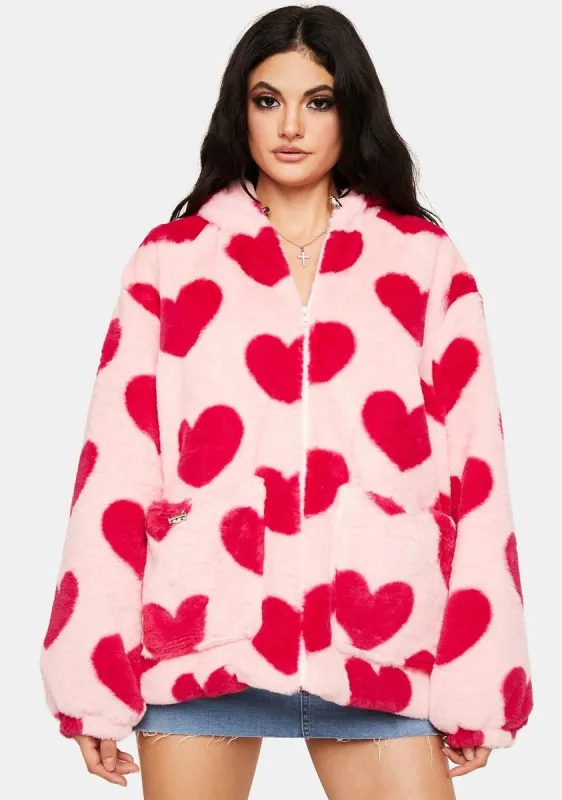 Cupid’s Little Helper Fuzzy Jacket sold by Dolls Kill
