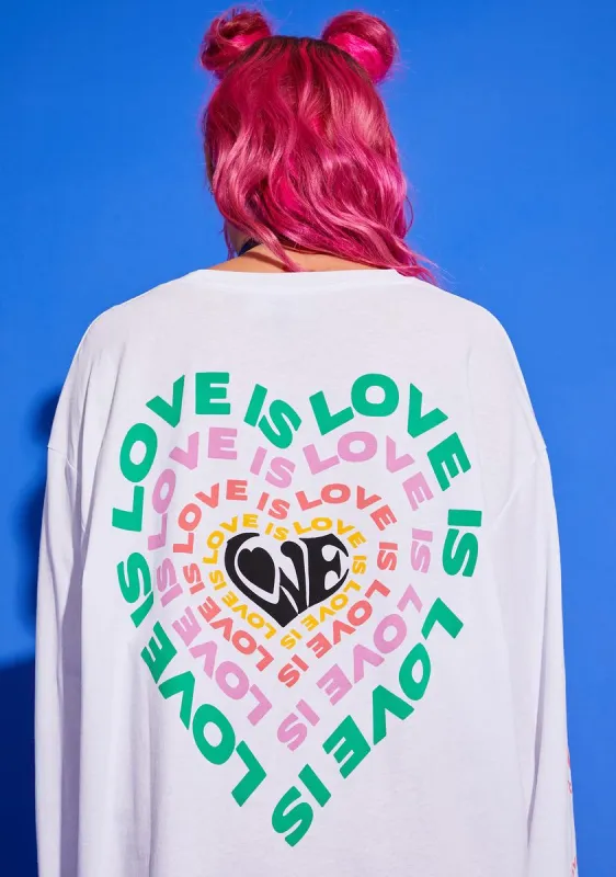 Love Is Love Heart Graphic Tee sold by Dolls Kill