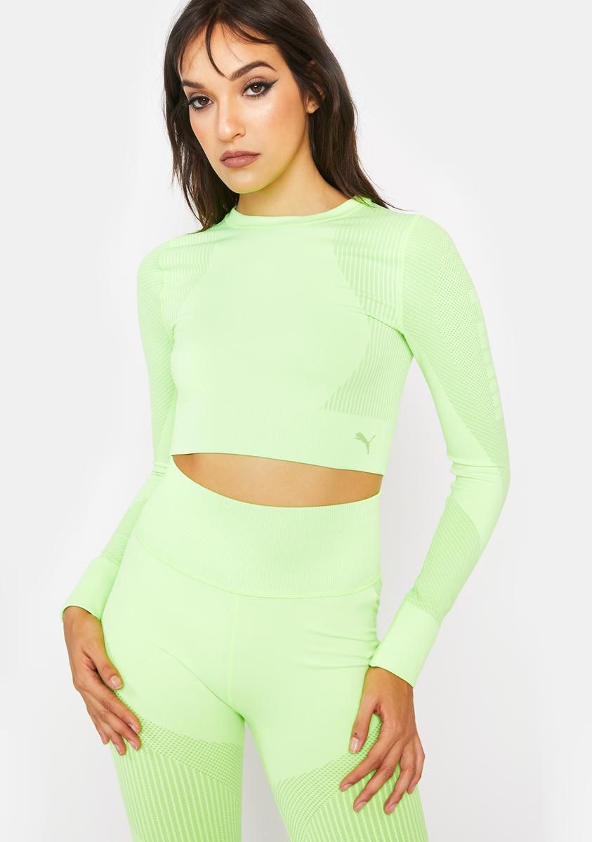 Train Seamless Long Sleeve Top sold by Dolls Kill