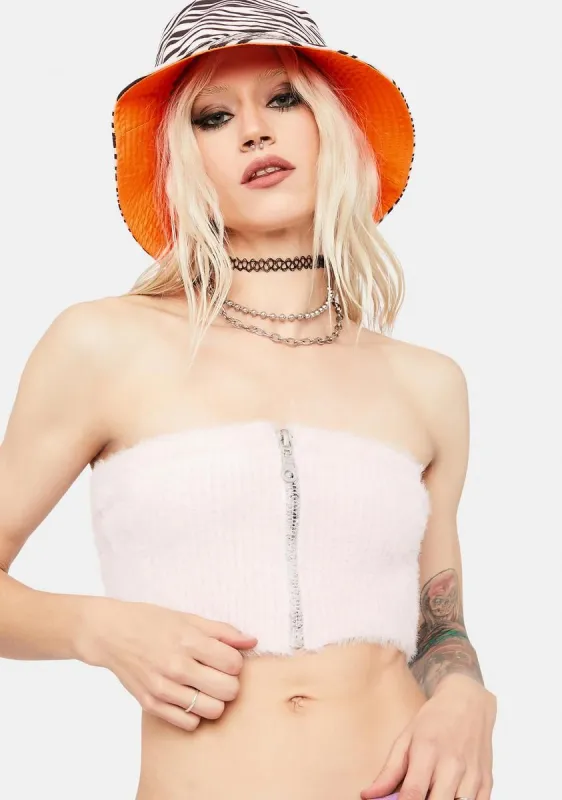 Sensation Fuzzy Bandeau Top sold by Dolls Kill