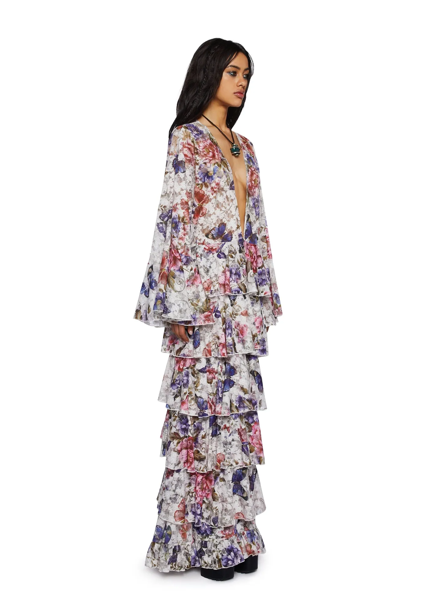 Rumored Confessions Lace Duster sold by Dolls Kill product image thumbnail 3