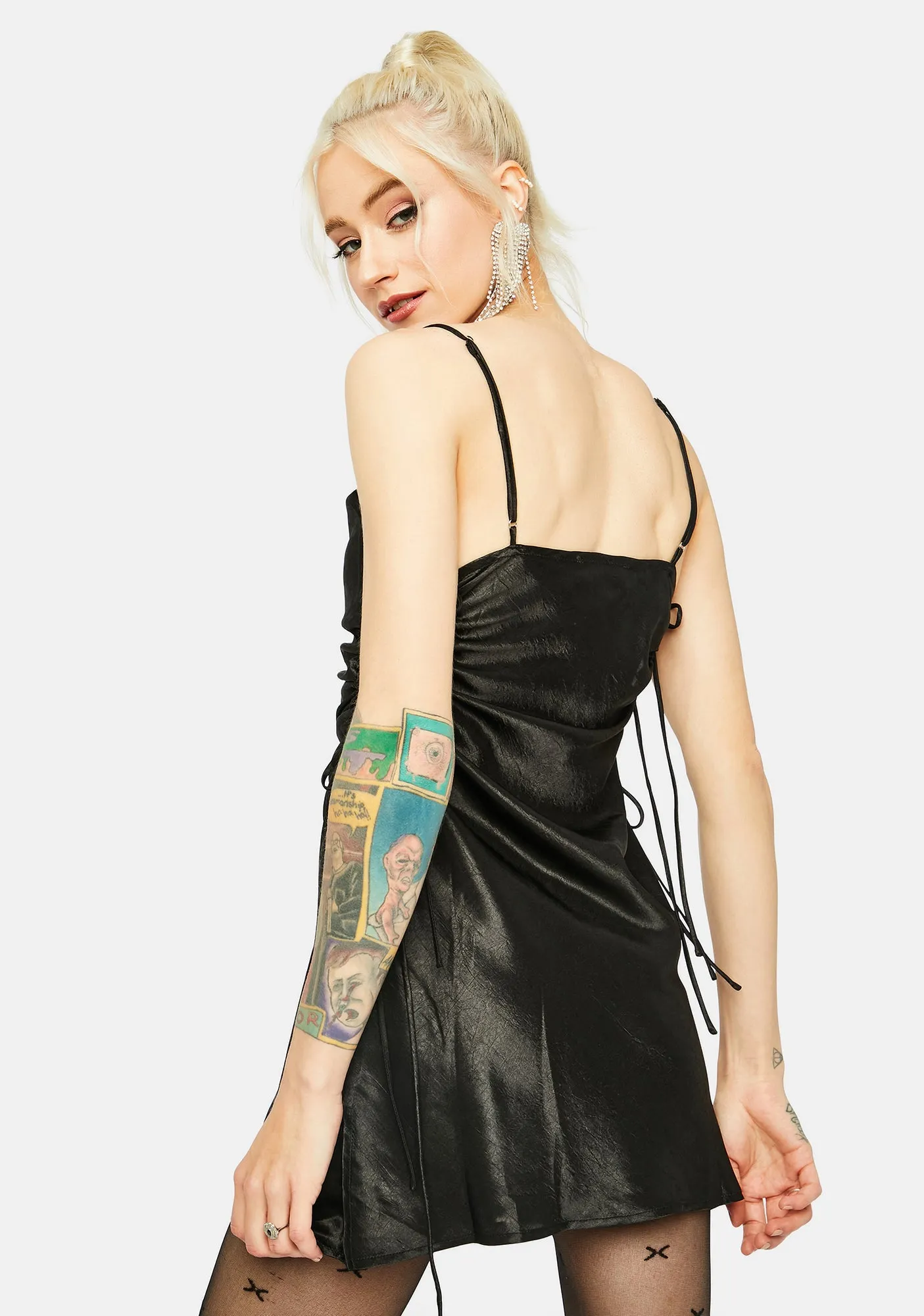 Noir Fierceness Excluded Side Cut Out Mini Dress sold by Dolls Kill product image thumbnail 4